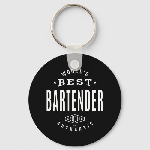 Worlds Best Bartender Keychain