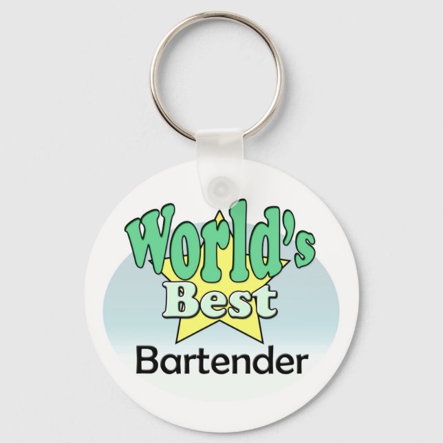 World's Best Bartender Keychain (Front)