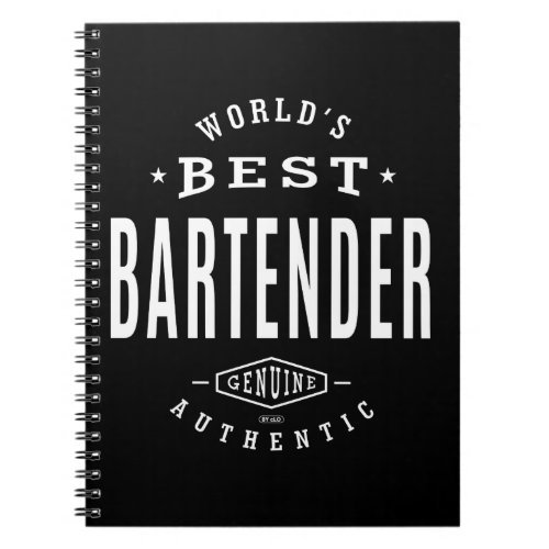 Worlds Best Bartender Notebook