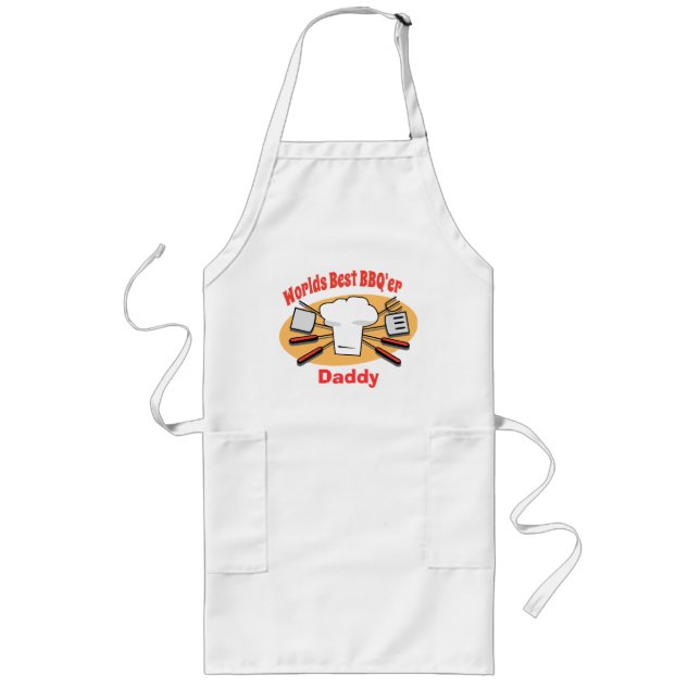 "Worlds Best BBQ'er" Custom "Daddy" Apron (Front)