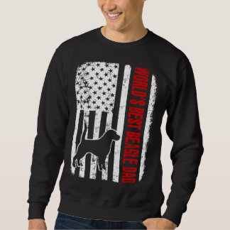 Worlds Best Beagle Dad American Flag Sweatshirt