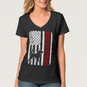 Worlds Best Beagle Dad American Flag T-Shirt