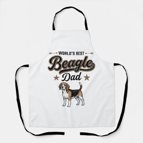 Worlds Best Beagle Dad Vintage Dog Apron