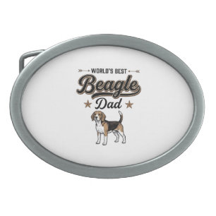 Worlds Best Beagle Dad Vintage Dog Belt Buckle