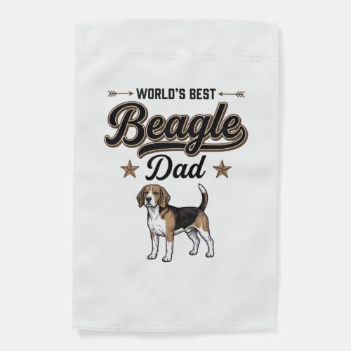 Worlds Best Beagle Dad Vintage Dog Garden Flag