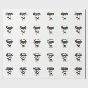 Worlds Best Beagle Dad Vintage Dog Wrapping Paper