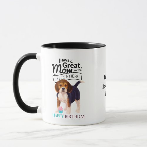 Worlds BEST BEAGLE DOG MOM Personalized Fun Mug