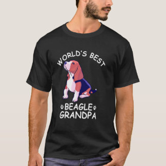 World's Best Beagle Grandpa Granddog Dog Cute T-Shirt