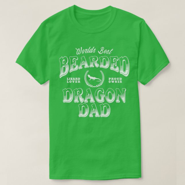 Worlds Best Bearded Dragon Dad T-Shirt (Design Front)
