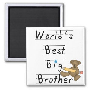 World's Best Big Brother Tshirts and Gifts Magnet