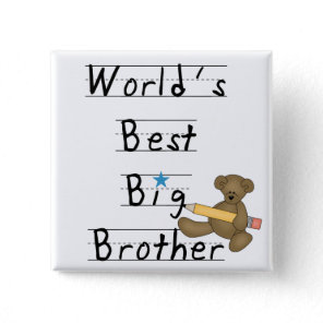 World's Best Big Brother Tshirts and Gifts Pinback Button