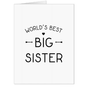 World's Best Big Sister Card