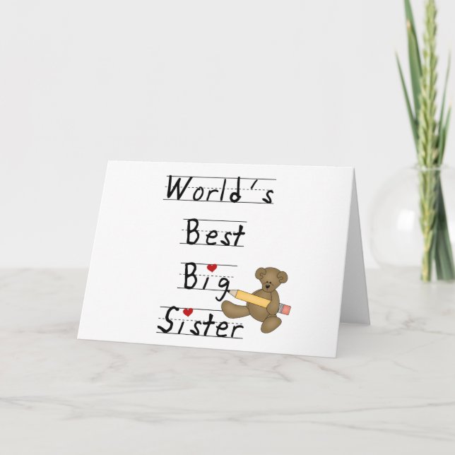 World's Best Big Sister Card (Front)