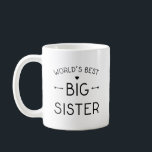 World's Best Big Sister Coffee Mug<br><div class="desc">Vintage style gift for sisters</div>