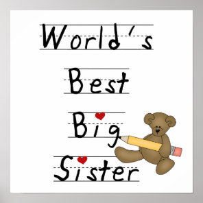 World's Best Big Sister Gifts Poster