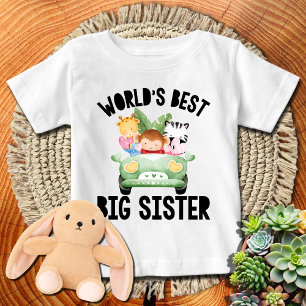 World's Best Big Sister Jungle Animals Baby T-Shirt