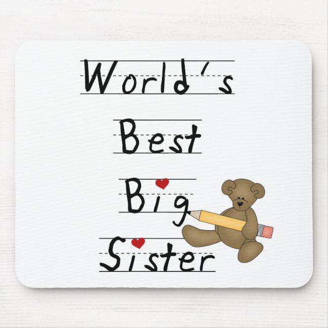 World's Best Big Sister Mouse Pad (Front)