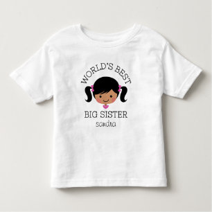 Worlds best big sister personalized toddler t-shirt