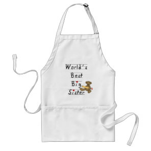World's Best Big Sister Tshirts and Gifts Adult Apron