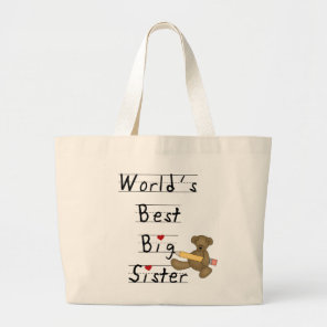 World's Best Big Sister Tshirts and Gifts Large Tote Bag