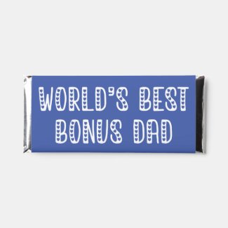World's Best Bonus Dad! Cute Typography Hershey Ba