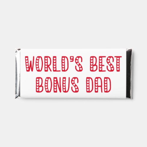 Worlds Best Bonus Dad Cute Typography Hershey Bar Favors