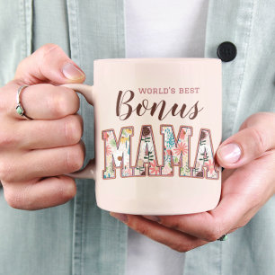 World's Best Bonus Mama Photo Stepmom Mother's Day Mug