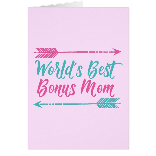 World's Best Bonus Mom Happy Mother's Day Pink (Front)