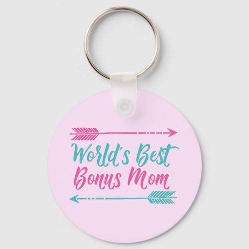 Worlds Best Bonus Mom Keychain