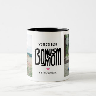 World's Best Bonus Mom Two Photo Mug