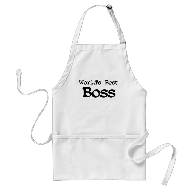 Worlds Best Boss Adult Apron (Front)