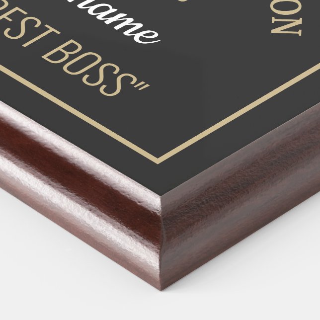 World's Best BOSS Award Plaque Zazzle