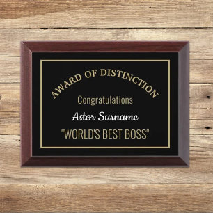 World's Best BOSS Award Plaque
