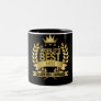 World's Best Boss Black And Gold 5 Star Two-Tone Coffee Mug