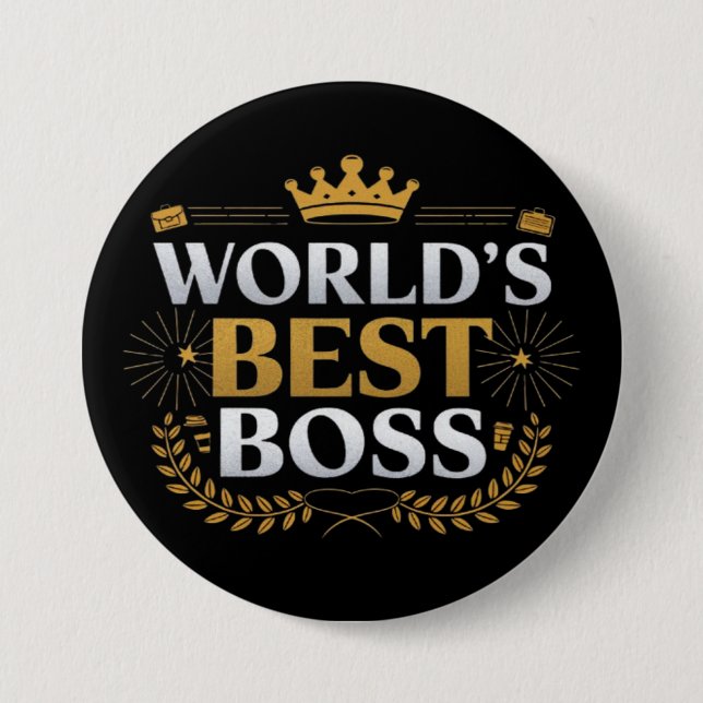 world's best boss button (Front)