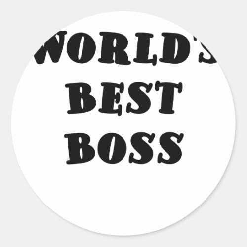 Worlds Best Boss Classic Round Sticker