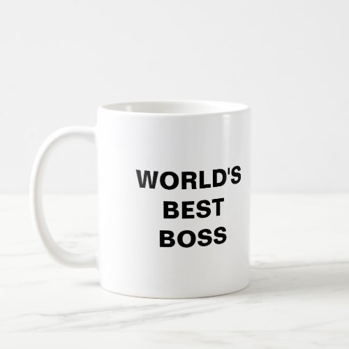 Worlds best boss coffee mug