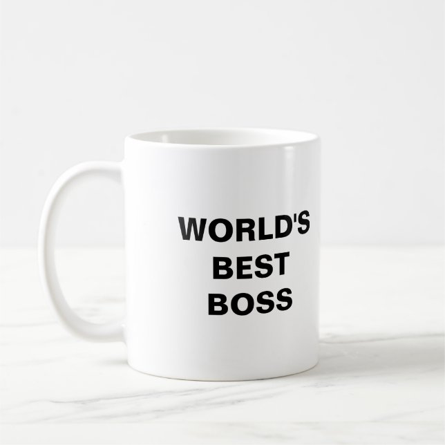World's best boss coffee mug (Left)