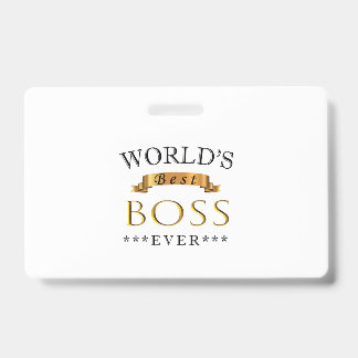 World's best boss ever badge