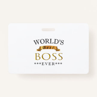 World's best boss ever badge