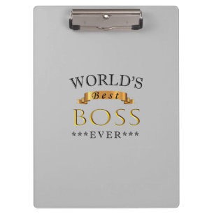 World's best boss ever clipboard