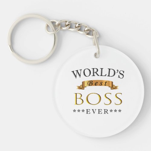 Worlds best boss ever keychain