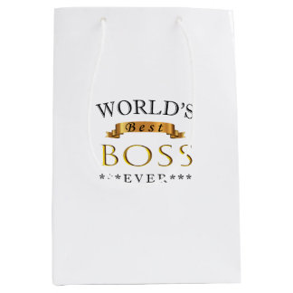 World's best boss ever medium gift bag