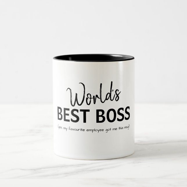 World's Best Boss Funny Boss Gift Coffee Mug (Center)