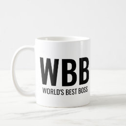 World&#39;s Best Boss Funny Quote Simple Black Text Coffee Mug
