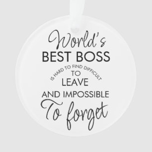 WORLD'S BEST  Boss gift  Ornament