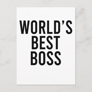World's best boss gift postcard Funny gift 4 boss