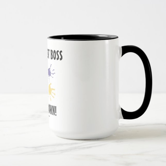 World's Best Boss Hands Down Coffee Mug (Right)