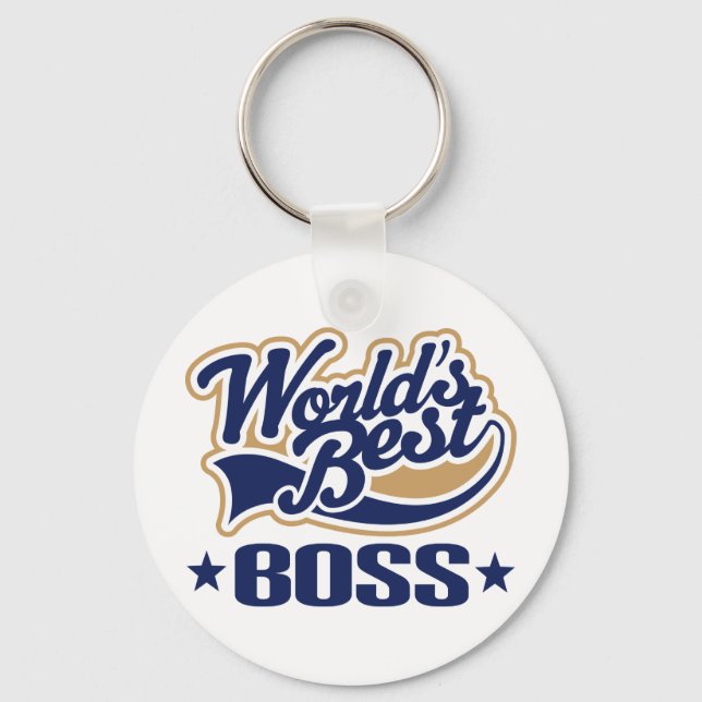 Worlds Best Boss Keychain (Front)