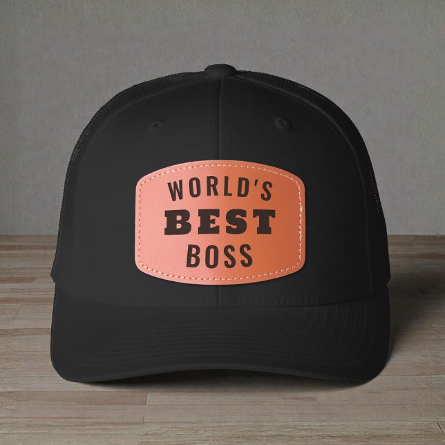 World's Best Boss Leather Patch Hat (World's Best Boss Leather Patch Hat)